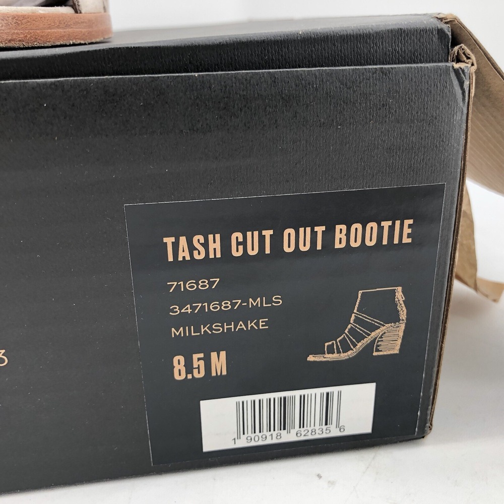 Frye Tash Cut Out Bootie Size 8.5 Sandal Milkshake Beige Gray Suede - Picture 4 of 10